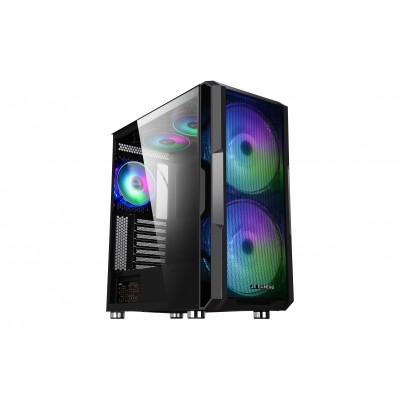 Корпус 2E GAMING CONTEGO NEO (GW05) MidT,EATX,2xUSB2.0, 2xUSB3.0,3x200мм ARGB,2x120мм ARGB, скло (бічна панель),без БЖ,чорний