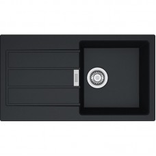 Мийка кухонна Franke Sirius, тектонайт, прямокутник, з крилом, 780х435х200мм, чаша - 1, накладна, S2D Slim 611-78 , чорний