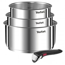 Набір посуду Tefal Ingenio Emotion, змінна ручка, 4предмети, нержавіюча сталь, бакеліт Набір посуду Tefal Ingenio Emotion, змінна ручка, 4предмети, нержавіюча сталь, бакеліт