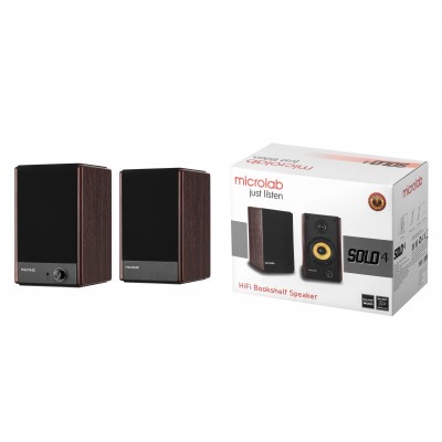 Акустична система MICROLAB SOLO 4 2.0, 60w, mini-jack/, коричневий