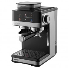 Кавоварка Sencor ріжкова 1.8л, зерно+мелена, вдубована кавомолка, дисплей, нерж. сталь-чорний Кавоварка Sencor ріжкова 1.8л, зерно+мелена, вдубована кавомолка, дисплей, нерж. сталь-чорний