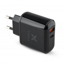 Зарядний пристрій Vinga 2 Port QC3.0+PD Display Wall Charger (VWCQPACDBK) Зарядний пристрій Vinga 2 Port QC3.0+PD Display Wall Charger (VWCQPACDBK)