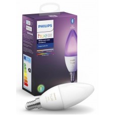 Лампа розумна Philips Hue E14, 5.3W(40Вт), 2000K-6500K, RGB, ZigBee, Bluetooth, димування Лампа розумна Philips Hue E14, 5.3W(40Вт), 2000K-6500K, RGB, ZigBee, Bluetooth, димування