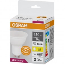 Лампа OSRAM LED GU10 6Вт 3000К 480Лм PAR1650 VALUE Лампа OSRAM LED GU10 6Вт 3000К 480Лм PAR1650 VALUE