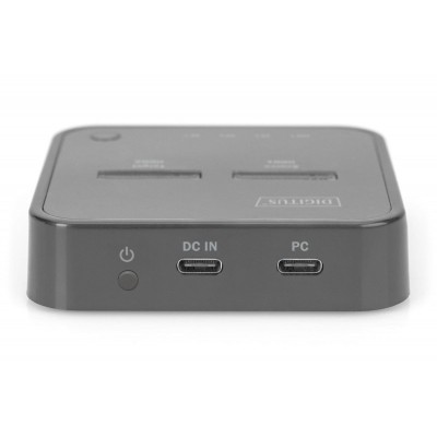 Док-станція DIGITUS Dual M.2 NVMe SSD USB Type-C 3.2 Black