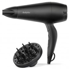 Фен Babyliss Power Smooth, 2000Вт, 2 режими, іонізація, хол. обдув, 2 насадки, чорний