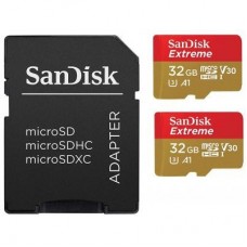 Карта пам'яті SANDISK 32GB microSD class 10 UHS-I U3 V30 A1 Extreme (SDSQXAF-032G-GN6AT) Карта пам'яті SANDISK 32GB microSD class 10 UHS-I U3 V30 A1 Extreme (SDSQXAF-032G-GN6AT)
