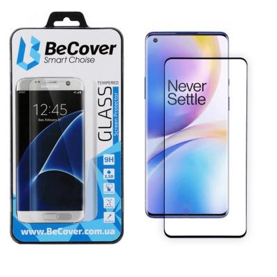 Скло захисне BeCover 3D Curved Edge OnePlus 8 Pro Black (704827)