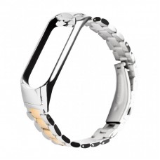 Ремінець до фітнес браслета XoKo Metal Jewerly для Xiaomi Mi Band 3/4 Silver-Gold (XK-XM-NO-SLVR) Ремінець до фітнес браслета XoKo Metal Jewerly для Xiaomi Mi Band 3/4 Silver-Gold (XK-XM-NO-SLVR)