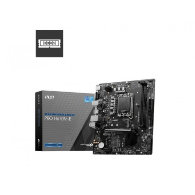Материнcька плата MSI PRO H610M-E s1700 H610 2xDDR5 HDMI D-Sub mATX Материнcька плата MSI PRO H610M-E s1700 H610 2xDDR5 HDMI D-Sub mATX