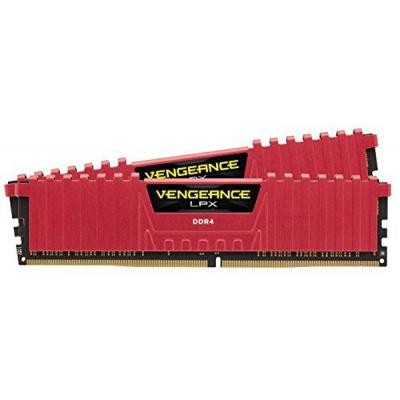 Модуль памяти для компьютера DDR4 16GB (2x8GB) 3200 MHz Vengeance LPX Red CORSAIR (CMK16GX4M2B3200C16R)