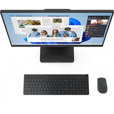 Комп'ютер персональний моноблок Lenovo IdeaCentre AIO 24ARR9 23.8" FHD IPS AG, AMD R5-7535HS, 16GB, F512GB, UMA, кл+м, без ОС, сірий