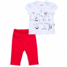 Набір дитячого одягу La Mona з пташками (10507-80G-fuchsia) Набір дитячого одягу La Mona з пташками (10507-80G-fuchsia)