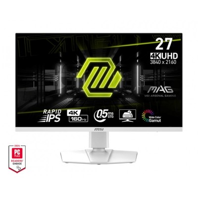 Монітор MSI 27&quot; MAG 274URFW 2xHDMI, DP, USB-C, Audio, IPS, 3840x2160, 160Hz, 0.5ms, sRGB 133%, AdaptiveSync, Pivot, HDR400, білий