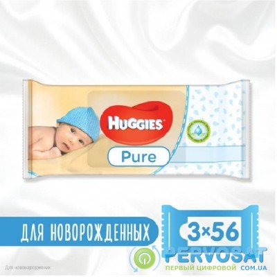 Влажные салфетки Huggies Ultra Comfort Pure 56 х 3 шт (5029053550091)