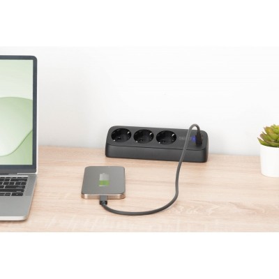 Блок розеток DIGITUS Office, 3xSchuko, 2xUSB-A, 1xUSB-C, 16A, 1.5м, вилка Schuko, чорний Блок розеток DIGITUS Office, 3xSchuko, 2xUSB-A, 1xUSB-C, 16A, 1.5м, вилка Schuko, чорний