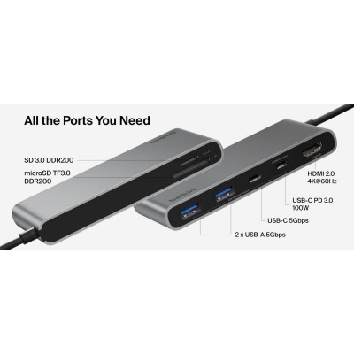 Хаб Belkin USB-C 7в1 Multiport Dock 100Вт Хаб Belkin USB-C 7в1 Multiport Dock 100Вт
