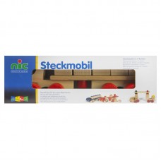 Nic Машинка дерев'яна натуральна з причепом NIC2321 Nic Машинка дерев'яна натуральна з причепом NIC2321