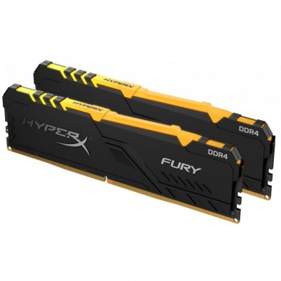 Модуль памяти для компьютера DDR4 32GB (2x16GB) 2666 MHz HyperX Fury RGB Kingston Fury (ex.HyperX) (HX426C16FB4AK2/32)