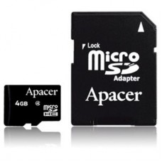 Карта пам'яті Apacer 4GB microSDHC Class4 w/ 1 Adapter RP (AP4GMCSH4-R) Карта пам'яті Apacer 4GB microSDHC Class4 w/ 1 Adapter RP (AP4GMCSH4-R)