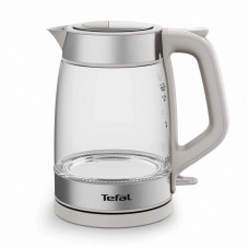 Електрочайник Tefal Glass Kettle 1.7л, скло, з підсвіткою, біло-срібний Електрочайник Tefal Glass Kettle 1.7л, скло, з підсвіткою, біло-срібний