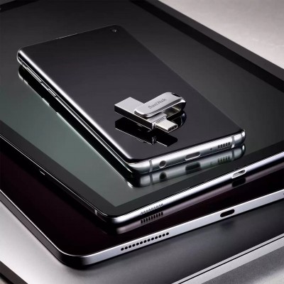 Накопичувач SanDisk  512GB USB 3.1 Type-A + Type-C Dual Drive Luxe Срібний