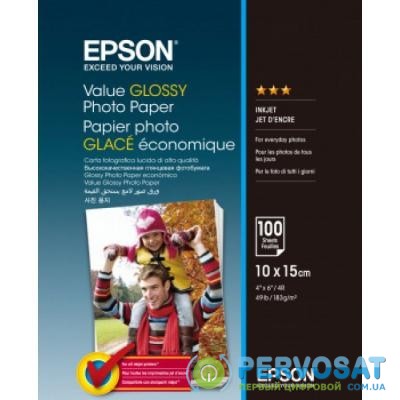 Бумага EPSON 10х15 Value Glossy Photo (C13S400039)