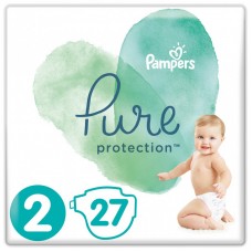 Підгузок Pampers Pure Protection Розмір 2 Mini 4-8 кг 27 шт. (8001841023205) Підгузок Pampers Pure Protection Розмір 2 Mini 4-8 кг 27 шт. (8001841023205)