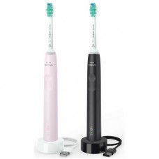 Щітка зубна електр. Philips, Sonicare 3100 series, набір , 31т. колив/хв, насадок-1, 2 шт в наборі, рожевий, чорний Щітка зубна електр. Philips, Sonicare 3100 series, набір , 31т. колив/хв, насадок-1, 2 шт в наборі, рожевий, чорний