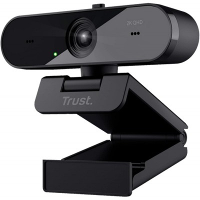 Вебкамера Trust Taxon ECO, 2K QHD, 30 fps, auto focus, OEM BOX, чорний