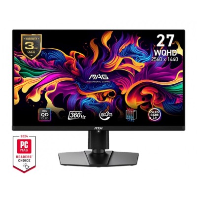 Монітор MSI 26.5" MAG 271QPX-QD-E2 2xHDMI, DP, USB-C, Audio, OLED, 2560x1440, 360Hz, 0.03ms, DCI-P3 99%, AdaptiveSync, HAS, HDR400