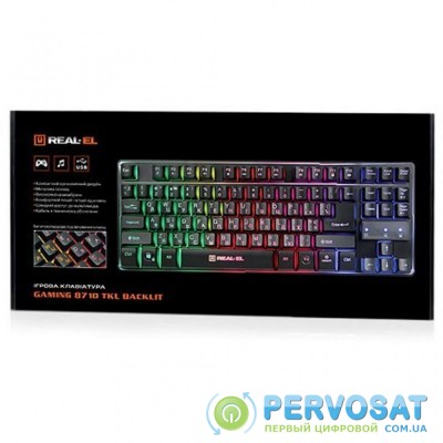 Клавиатура REAL-EL 8710 Gaming TKL Backlit, black