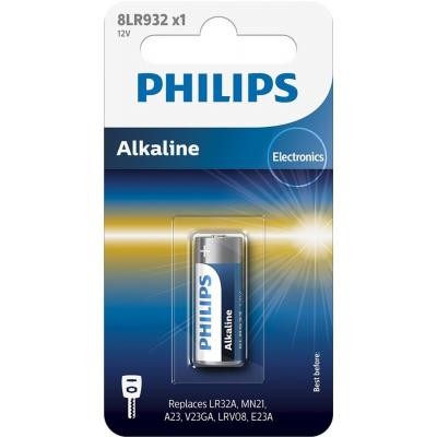 Батарейка PHILIPS 8LR932 (MN21, A23, V23GA, LRV08) Alkaline * 1 (8LR932/01B)