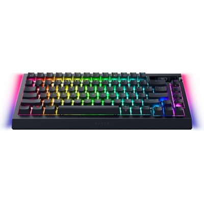 Клавіатура механічна Razer BlackWidow V4 Pro 75%, 81key, Mechanical Switches Gen-3, USB-A/WL/BT, EN, RGB, чорний