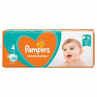 Подгузник Pampers Sleep & Play Maxi Размер 4 (9-14 кг), 50 шт (8001090669056)