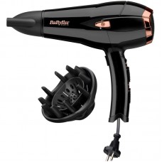 Фен Babyliss, 2000Вт, 3 режими, іоніз-я, дифузор, хол. обдув, смотка шнура, чорний Фен Babyliss, 2000Вт, 3 режими, іоніз-я, дифузор, хол. обдув, смотка шнура, чорний