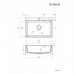 Мийка кухонна Deante Eridan, граніт, прямокутна, без крила, 700х520х210мм, чаша - 1, врізна, металічний графіт Мийка кухонна Deante Eridan, граніт, прямокутна, без крила, 700х520х210мм, чаша - 1, врізна, металічний графіт