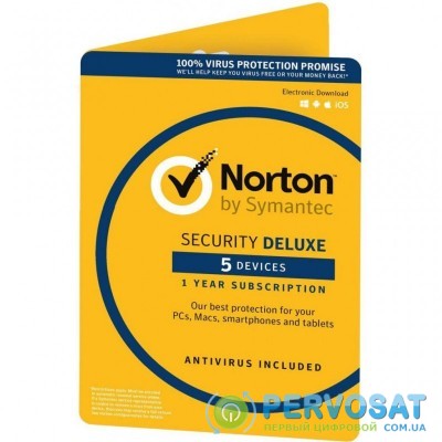 Антивирус Norton by Symantec NORTON SECURITY DELUXE 5D 2 Year 5 Device ESD key (21390892)