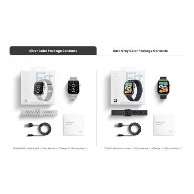 Смарт-годинник Mibro Fit 44мм, 1.75", 390x450, AMOLED, BT 5.3, GPS, 5 ATM, сріблястий Смарт-годинник Mibro Fit 44мм, 1.75", 390x450, AMOLED, BT 5.3, GPS, 5 ATM, сріблястий