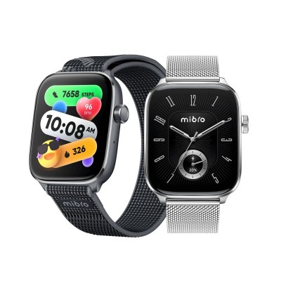 Смарт-годинник Mibro Fit 44мм, 1.75", 390x450, AMOLED, BT 5.3, GPS, 5 ATM, сріблястий Смарт-годинник Mibro Fit 44мм, 1.75", 390x450, AMOLED, BT 5.3, GPS, 5 ATM, сріблястий