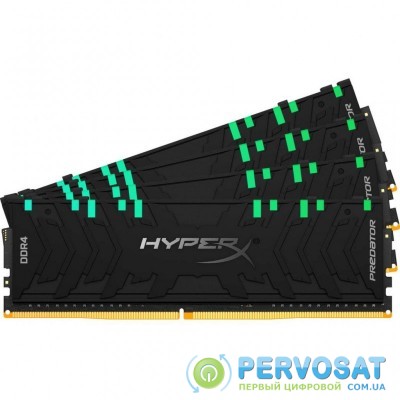 Модуль памяти для компьютера DDR4 128GB (4x32GB) 3600 MHz HyperX Predator RGB Kingston (HX436C18PB3AK4/128)