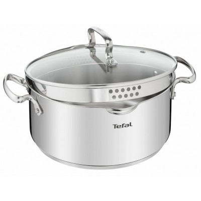 Каструля Tefal DUETTO+, 1.5л, з кришкою, нержавюча сталь, скло
