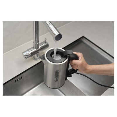 Електрочайник Sencor 0.5л, Strix, пластик, в комплекті 2 склянки + 2 ложки, нерж. сталь