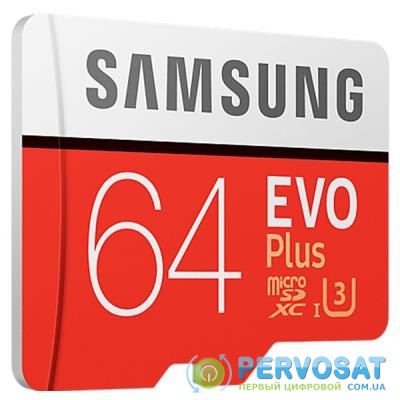 Карта памяти Samsung 64GB microSD class 10 EVO PLUS UHS-I (MB-MC64GA/RU)