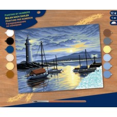 Набір для творчості Sequin Art PAINTING BY NUMBERS SENIOR Гавань на світанку SA0427 Набір для творчості Sequin Art PAINTING BY NUMBERS SENIOR Гавань на світанку SA0427