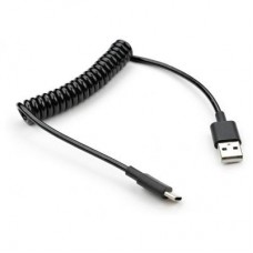 Дата кабель USB 2.0 AM to Type-C Spring 1m black Vinga (VCPDCTCS1BK) Дата кабель USB 2.0 AM to Type-C Spring 1m black Vinga (VCPDCTCS1BK)