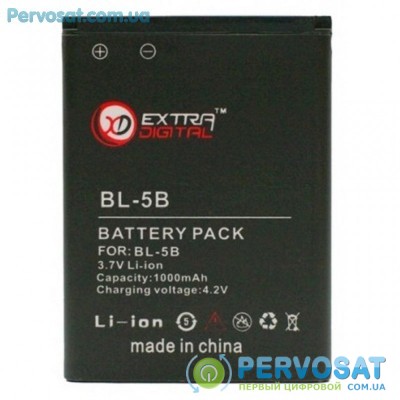 Аккумуляторная батарея для телефона EXTRADIGITAL Nokia BL-5B (BMN6272)