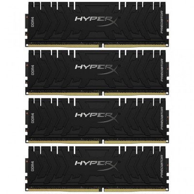 Модуль памяти для компьютера DDR4 128GB (4x32GB) 3200 MHz HyperX Predator Black Kingston Fury (ex.HyperX) (HX432C16PB3K4/128)