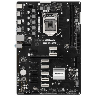 Материнська плата ASRock Q270 PRO BTC+ s1151 Q270 2xDDR4 HDMI DVI D-Sub ATX