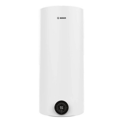 Водонагрівач електр. BOSCH круглий Tronic 4000T, 120л, 2кВт, сухий тен, вертикальний монтаж, електр. кер-ння, B, білий